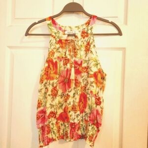 Rose+Olive floral halter top like new S